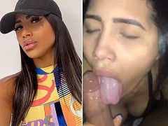 Demasiado puta morena chupando y dando su coño