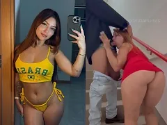 Tiktoker de SP golpeó la web follando en las escaleras después de una noche de fiesta